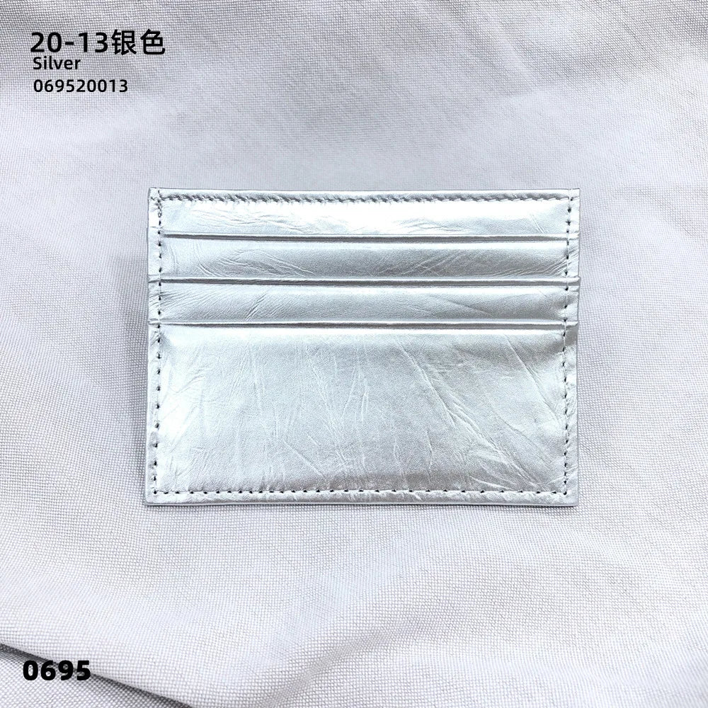 Porte-cartes en cuir de vachette avec logo personnalisé pour femme et homme, sac à cartes fin en cuir véritable, gravure du nom, portefeuille de luxe décontracté