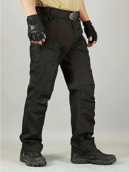 Plus Size Men's Thin Cargo Pants With Side Pockets For Spring Summer Tactical Oversized Loose Punk Pants Big And Tall Guys
