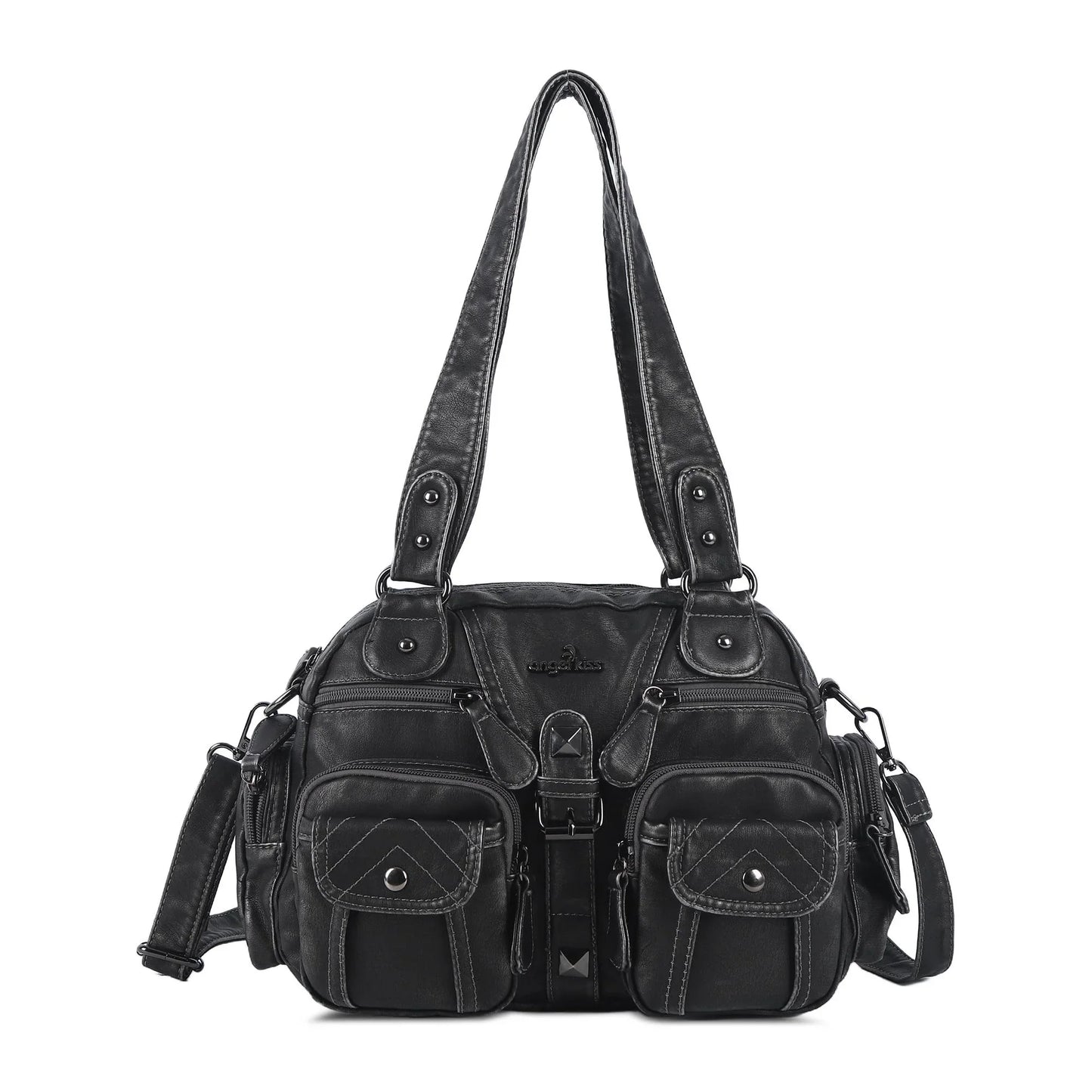 Bag Women Small Handbags Satchel Top-handle Handbag PU Shoulder Bag 8”x11” Dumpling Pack Multi-pockets Shoulder Bag