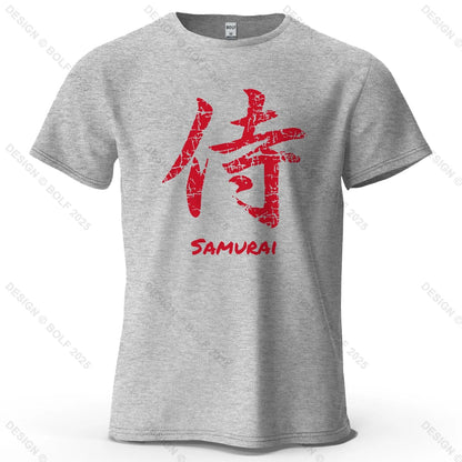 Samurai Character Printed Men's T-Shirt 100% Cotton Oversized Classic Asian Aesthetics Graphic Tees for Women Tees Streetwear