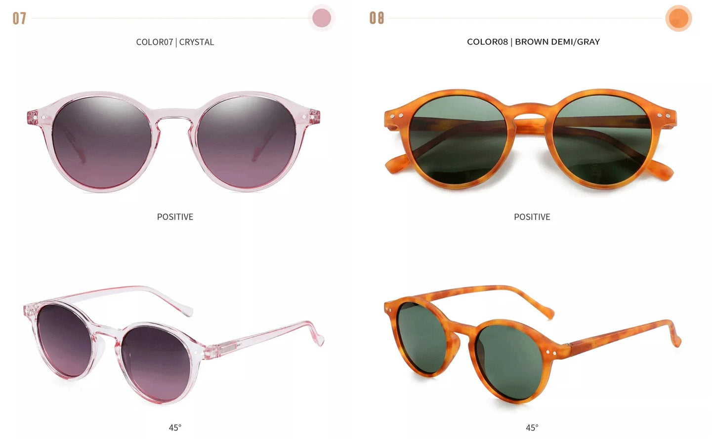 (S Size) Retro Circular Polarized Sunglasses 2026 2025 Men Women Vintage Small Round Sun Glasses UV400 Goggles Shades