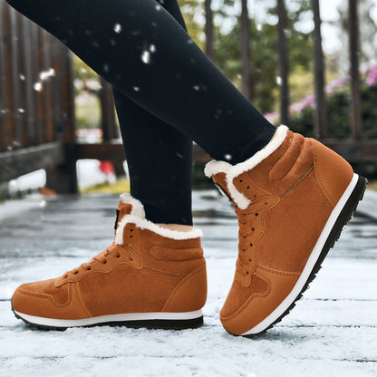 Winter Men Boots Casual Warm Ankle Boots Shoes for Man Sneakers Winter Plush Fur Woman Footwear Comfortable Platform Snow Boots