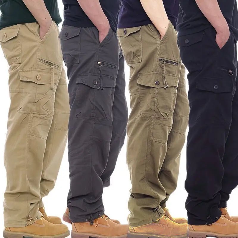 Men's Tactical Trousers Large Size Loose Casual Pants Running Overalls Men's Sweatpants Sports Hiking Outdoor Clothes Work Pants