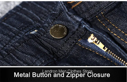 200KG Extra Large Jeans Men Blue 8XL 7XL 6XL 5XL Plus Size Denim Big Straight Elastic Trousers Black Stretched High Waist Pants