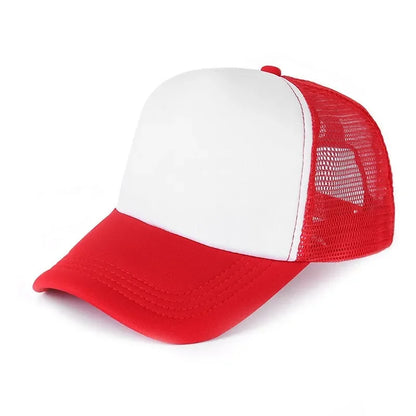 Unisex Cheaper 5 Panel Trucker Hat For Adult Summer Net Baseball Cap Men Women Sponge Mesh Adjustable Sun Hat Visor