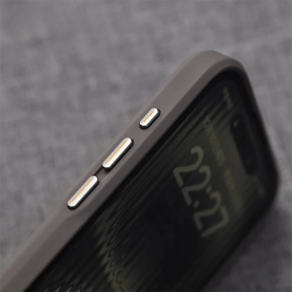Luxury For Magsafe Shockproof Frame Armor Case For iPhone 13 15 12 14 16 17 Pro Max Metal Bracket Carbon Fiber Pattern Cover