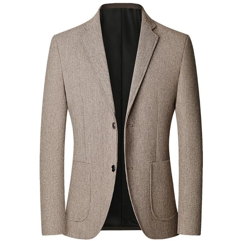 Brand 2026 Spring Elegant Blazer for Men Long Sleeve 2 Button Wedding Party Easy Care Business Blazers Suits Men
