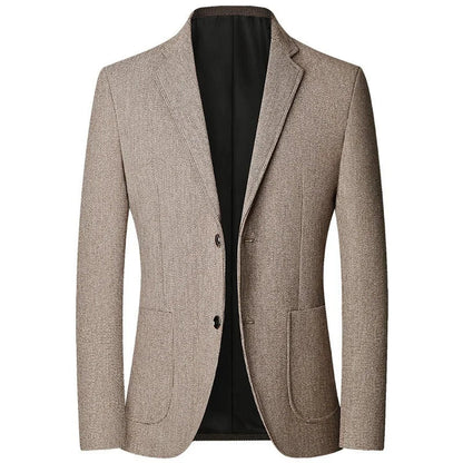 Brand 2026 Spring Elegant Blazer for Men Long Sleeve 2 Button Wedding Party Easy Care Business Blazers Suits Men