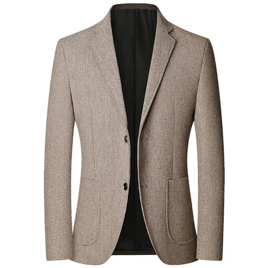 Brand 2026 Spring Elegant Blazer for Men Long Sleeve 2 Button Wedding Party Easy Care Business Blazers Suits Men