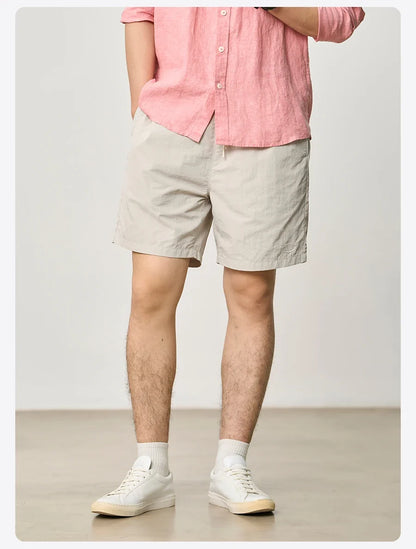 Quick Dry Nylon Shorts Loose Fit 130gsm Lightweight Summer Men's Essential Daily Wear Breathable Beach Shorts For Men