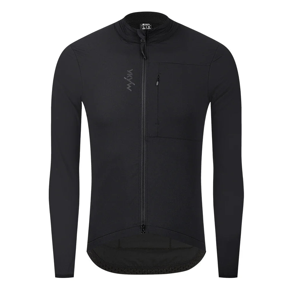 Men's Cycling Jacket 10-20°C Waterproof Windproof Bicycle Windbreaker Warmth Fleece Road Bike Jacket Cycling Clothing