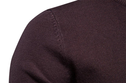 2021 New O-neck Pullover Men's Sweater Casual Solid Color Warm Sweater Men Winter Fashion Slim Mens Sweaters 11 Colors