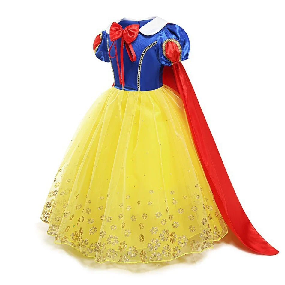 Girls Snow White Dress Kids Princess Dress Up Costumes Toddler Snow White And Huntsman Fancy Clothing Christmas Party Outfits