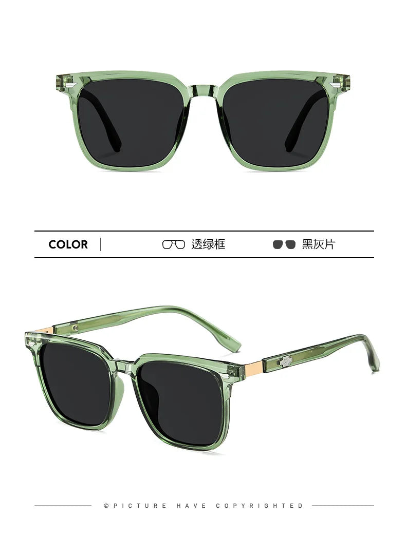 Square Retro Polarised Sunglasses Men Women Designer Brand Travel UV400 High Quatity Outdoor Sun Glasses Eyeglasses