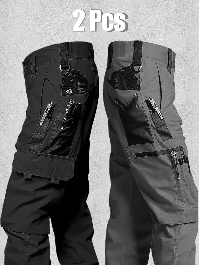 New Tactical Work Pants Men Casual Outdoor Waterproof Cargo Trousers 2/1Pcs Multi-pocket Wear-Resistant Outdoor Training Trouser
