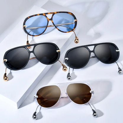 2026 Trend High Quality Pilot Sunglasses Acetate Frame Man Polarized Glasses Women Personality Alloy Legs UV400 Outdoor Eyewear