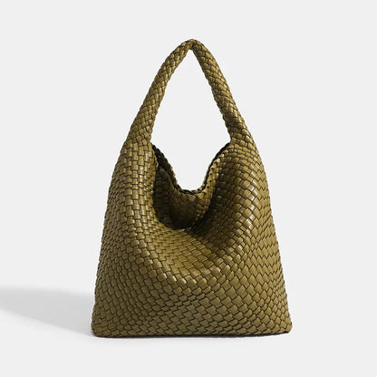 Designer Hand knitting bag PU Large women's Woven tote bag Mistress gift luxury bag original mark bags CasuaL side bag for women