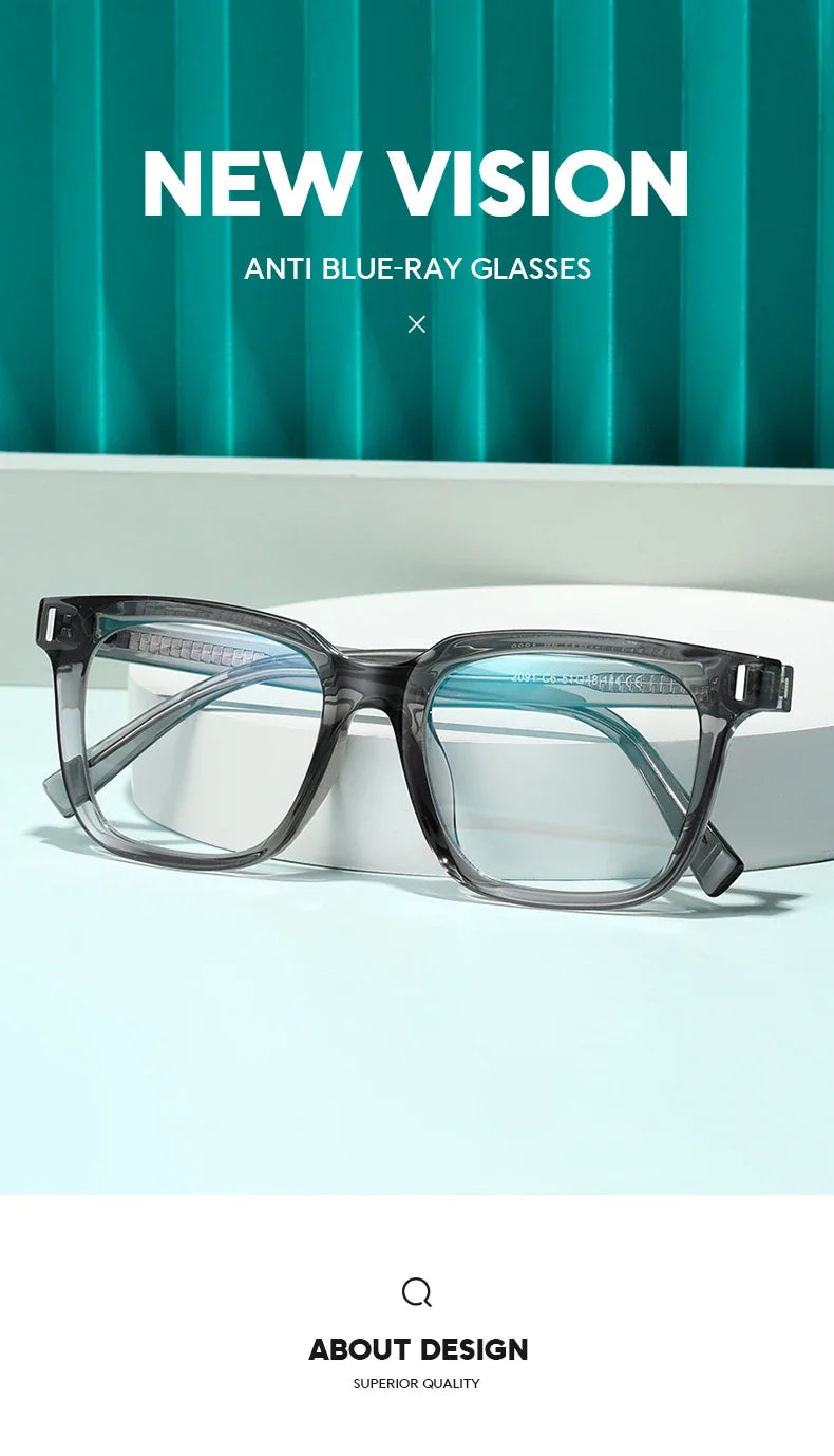 Men's Anti Blue Light Reading Glasses Brand Design Myopia Prescription Glasses Men Simple Optical Eyewear Glasses Frame