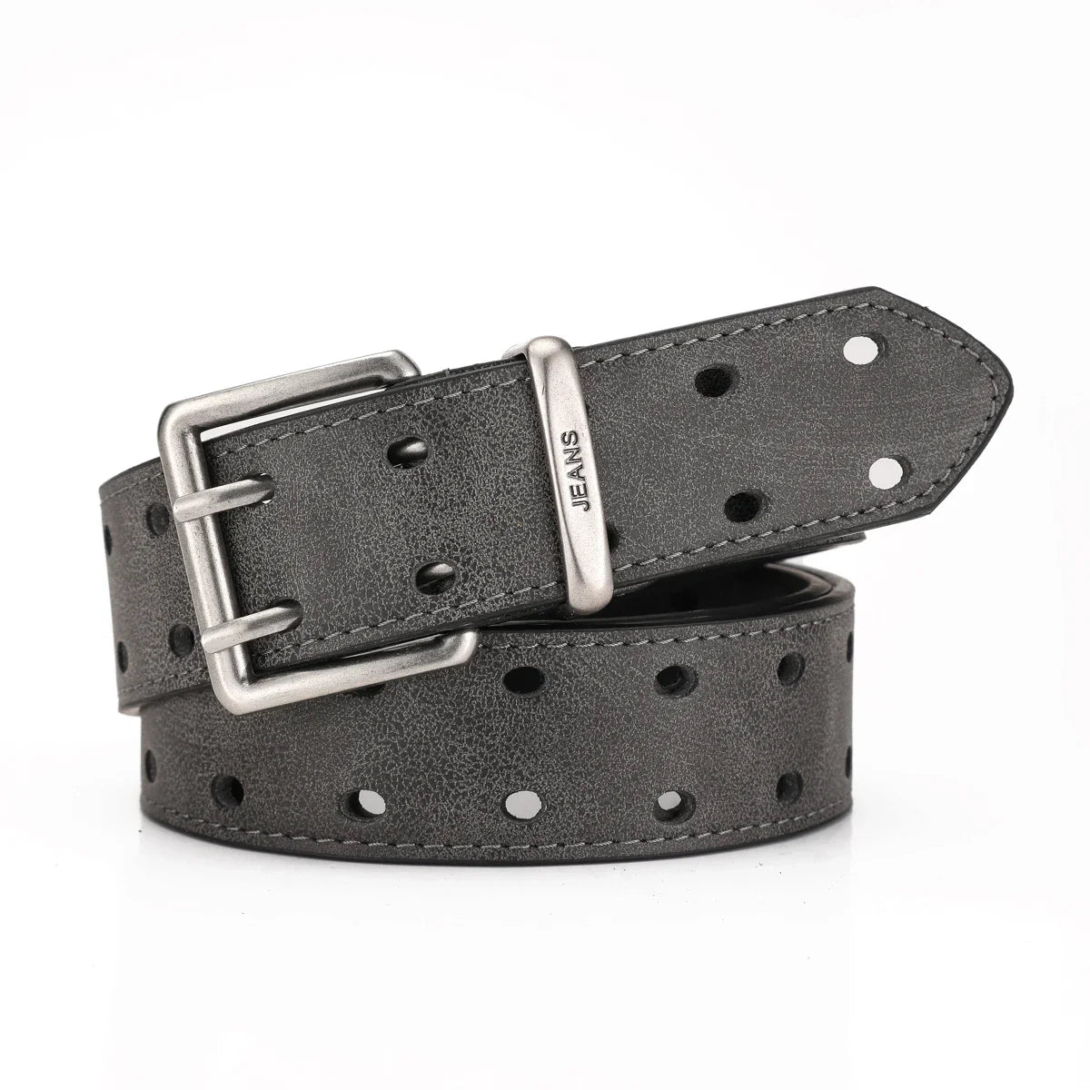 A Western-style PU Leather Belt for Both Men and Women, a Classic and Casual Retro Belt
