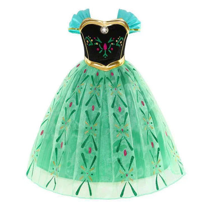 Elsa Dress for Girls 2-10 Yrs Birthday Role Anna Elsa Princess Dress for Kids Halloween Carnival Party Girls Costume