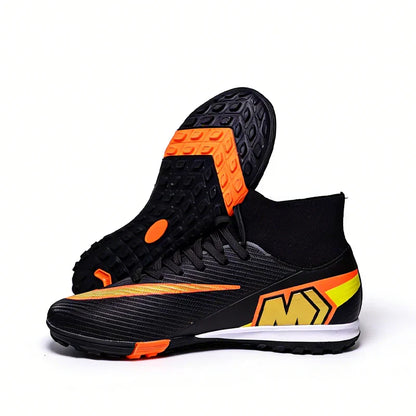 Professional Mens Soccer Shoes Flexible Turf Soccer Cleats for Boys Sneakers TF/FG Training Football Boots Chuteira Campo 35-45