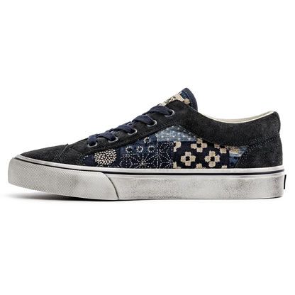 Japanese Retro Printing Canvas Shoes for Men Designer Brand Ancient Cloth Board Shoes Low Top for Lovers Women