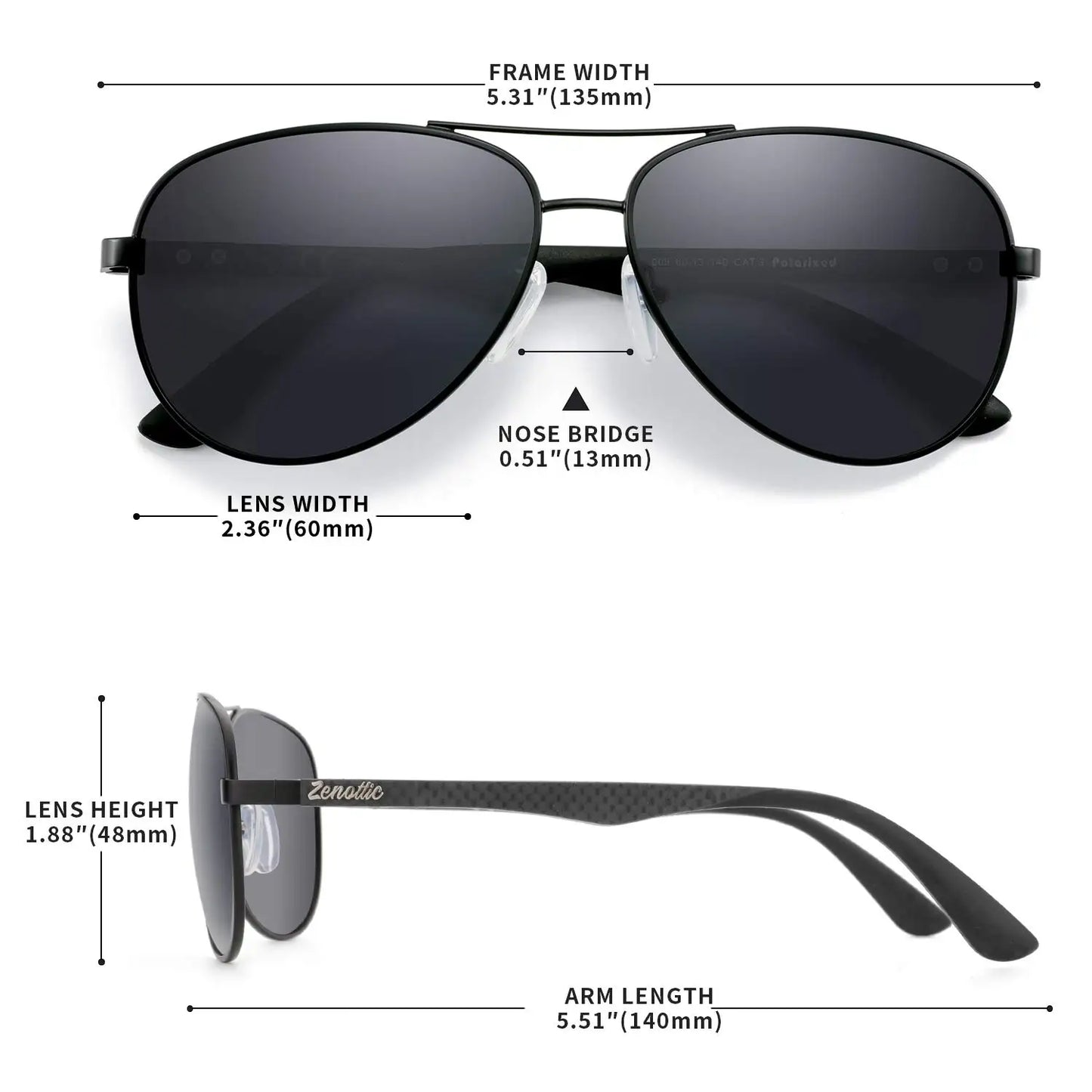 Hot Sale Carbon Fiber Polarized Sunglasses Pilot Shade for Men Uv Protection Fishing Driving Golf
