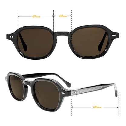 Premium Quality Sunglasses Men Women Retro Style Polarized UV400 Protection Durable Acetate Material Glasses Frame