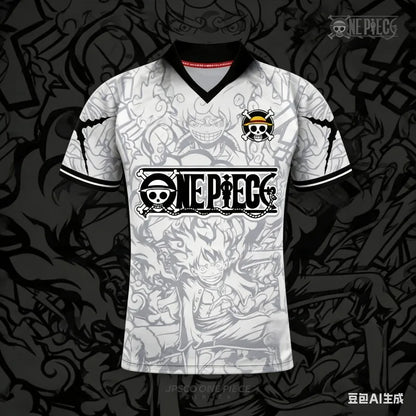 2026 One Piece Luffy Anime T-Shirt Vintage Baseball Jersey Style Men Women 3D Full Print Y2k Streetwear Harajuku Graphic Tee