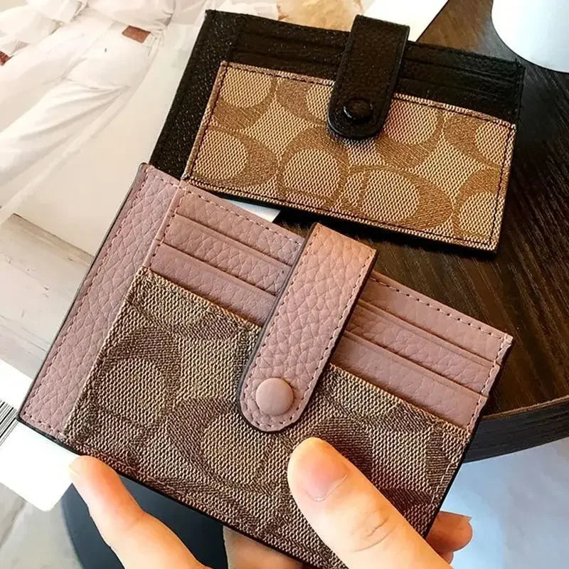 2027 Mode Classique Monogramme Ultra-mince Enveloppe Porte-cartes Femme Mode Mini Portefeuille Carte d'identité et de Crédit