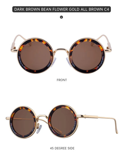 Round Steampunk Sunglass Men Vintage Punk Sunglasses Women Trendy Retro Fashion Glasses Gafas De Sol Hombre Lunette Soleil Femme