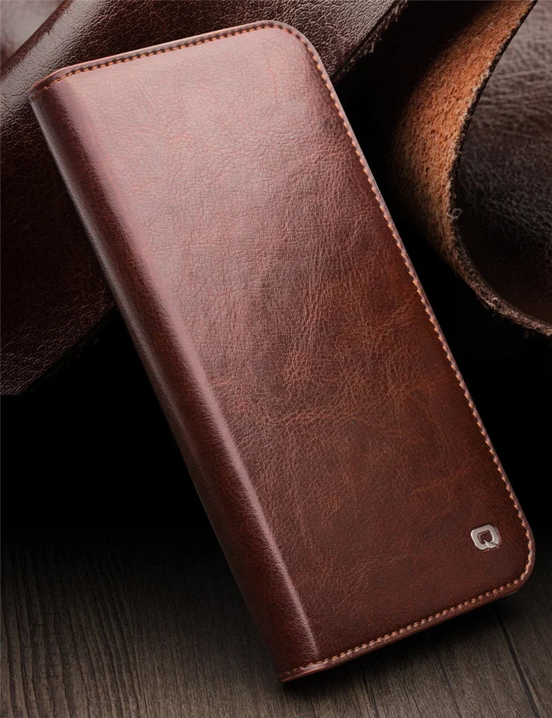Luxury Thin Case for iPhone15 14 13 12 11 Pro Max Mini Genuine Leather Fashion Cover for XR XS Max 7 8 14 Plus Card Slot