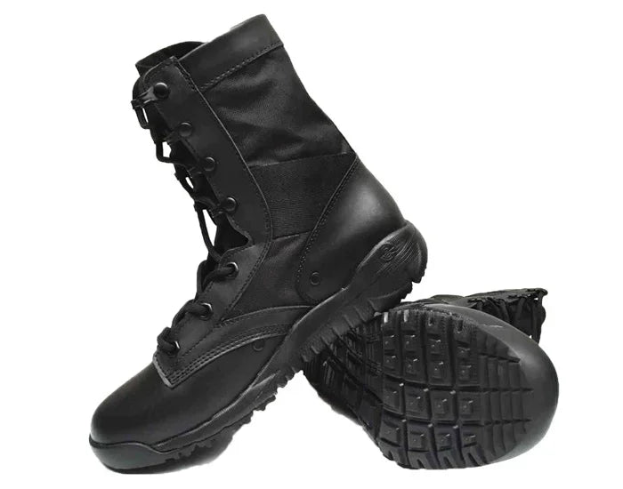 Men Ankle Work Boots Combat Shoes Super Light Tactics Boots Desert Shoes Breathable Boots Black High Top Men's Shoes