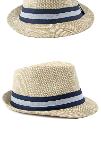 Middle-aged and Elderly Men's Top Hat Spring Summer Luxury Designer Sun Protection Beach Cap Grass Wedding Fedora Jazz Hat Party