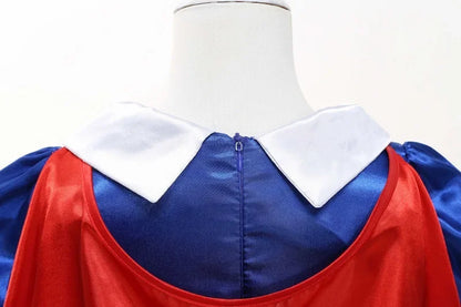 2025 Girls Disney Princess Dress Snow White With Cape Kids Cosplay Halloween Birthday Costumes Children Party Dress 10Y Clothes