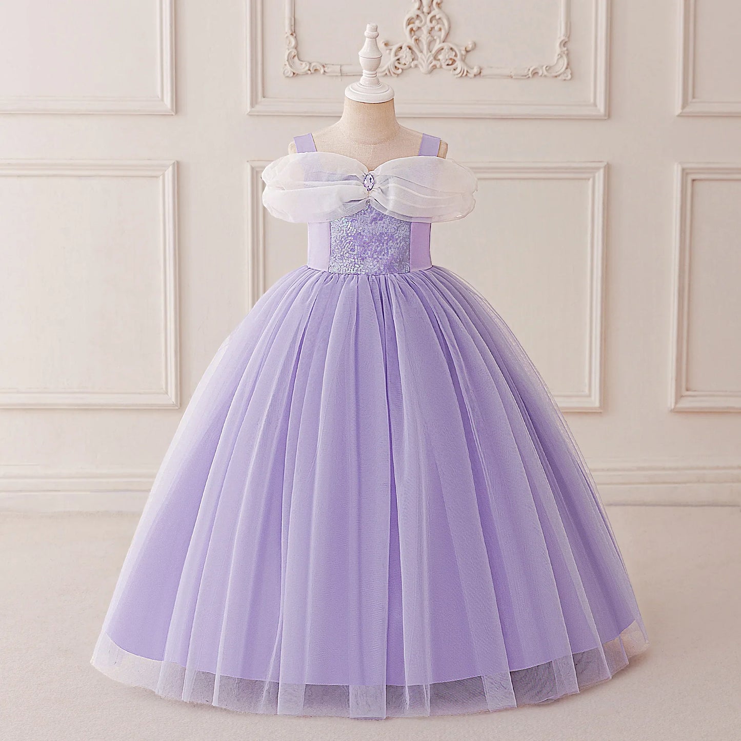 Sleeping Beauty Princess Cosplay Girls Dress Carnival Christmas Halloween Costumes Sequin Party Dress Birthday Wedding Prom Gown