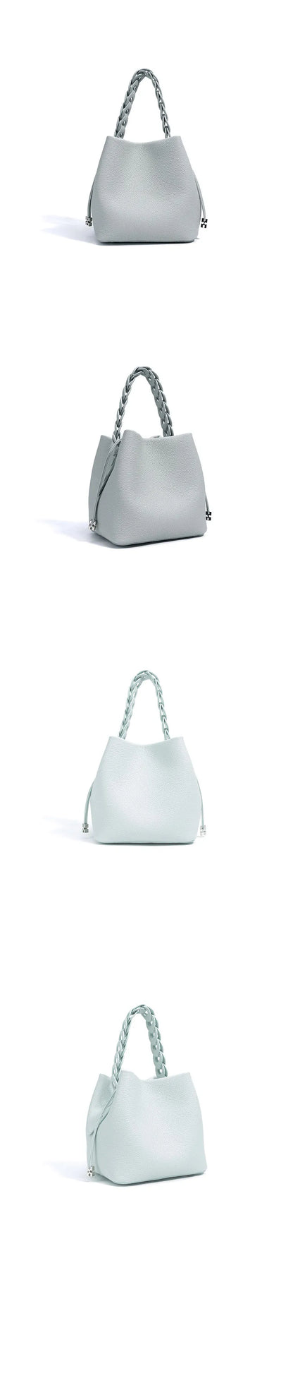 2026 New Genuine Leather Bucket Bag Summer Crossbody Shoulder Women's Tote Versatile Hobo  Handbag Spacious Casual Fashion