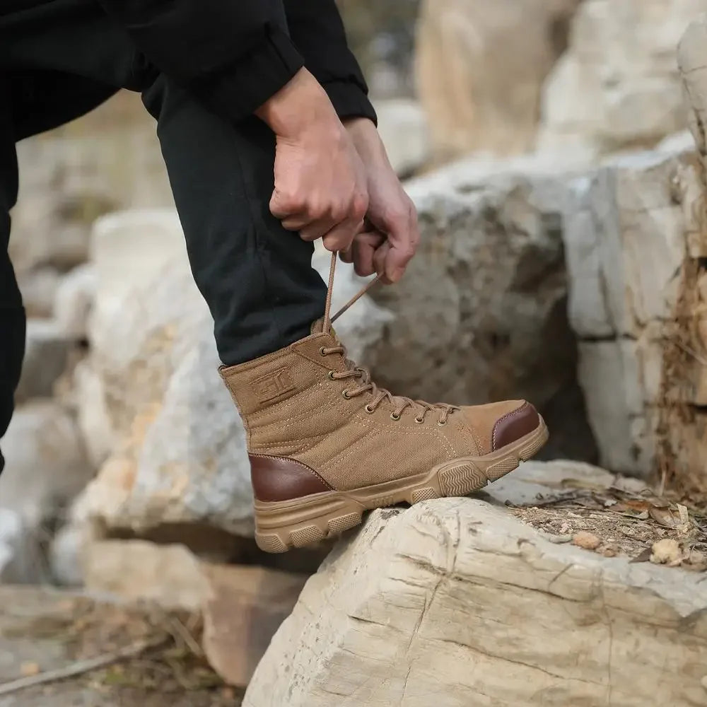 Customizable Steel Toe Boots for Men Work Boots Indestructible Work Shoes Desert Safety Boots Safety Shoes