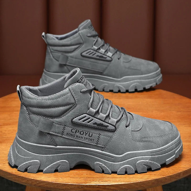 2024 new Winter Fashionable Sports Boots Anti Slip Outdoor Work Short Boots Comfortable Sport Casual Men's Mountain Shoes