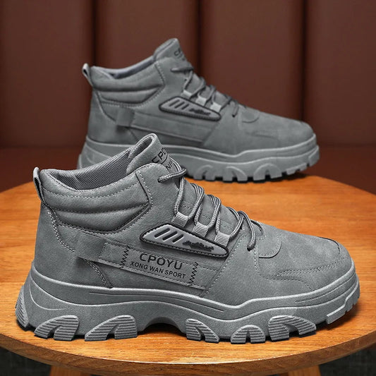 2024 new Winter Fashionable Sports Boots Anti Slip Outdoor Work Short Boots Comfortable Sport Casual Men's Mountain Shoes