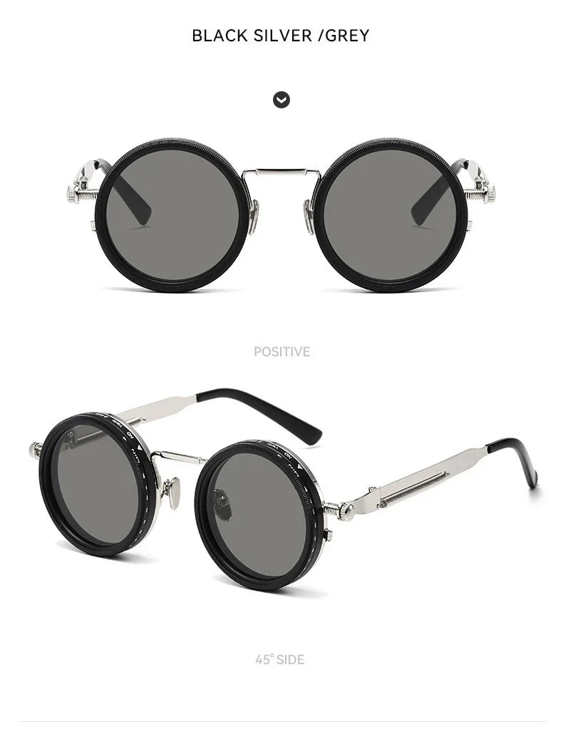 Cycling ND2-400 9 Level Adjustable Dimming Polarized Sunglasses Men Women Fishing Punk Round Glasses Eyeglasses ND Filter