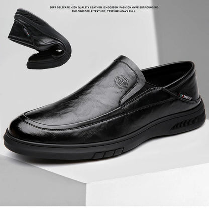 2026 Spring Business Casual Shoes for Men Solid Color New Designer Half Slippers Shoes Male Fashion Soft Sole Leather Shoe Man