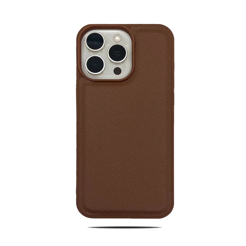Ultra Thin Epsom PU Leather Magnetic Phone Case Non-Slip Grip Anti Fingerprint Phone Cover for iPhone 17 Pro 17 Pro Max