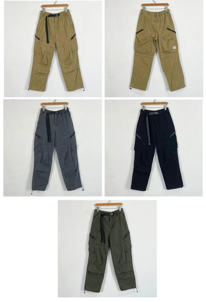 Japanese Streetwear High Quality Long Staple Cotton Twill Cargo Pants Men Harajuku Plus Size Casual Work Pants Baggy Trousers