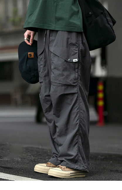 Spring Summer Korean Outdoor Functional Waterproof Cargo Pants For Men Clothing Harajuku Joggers Casual Breathable Pants Male