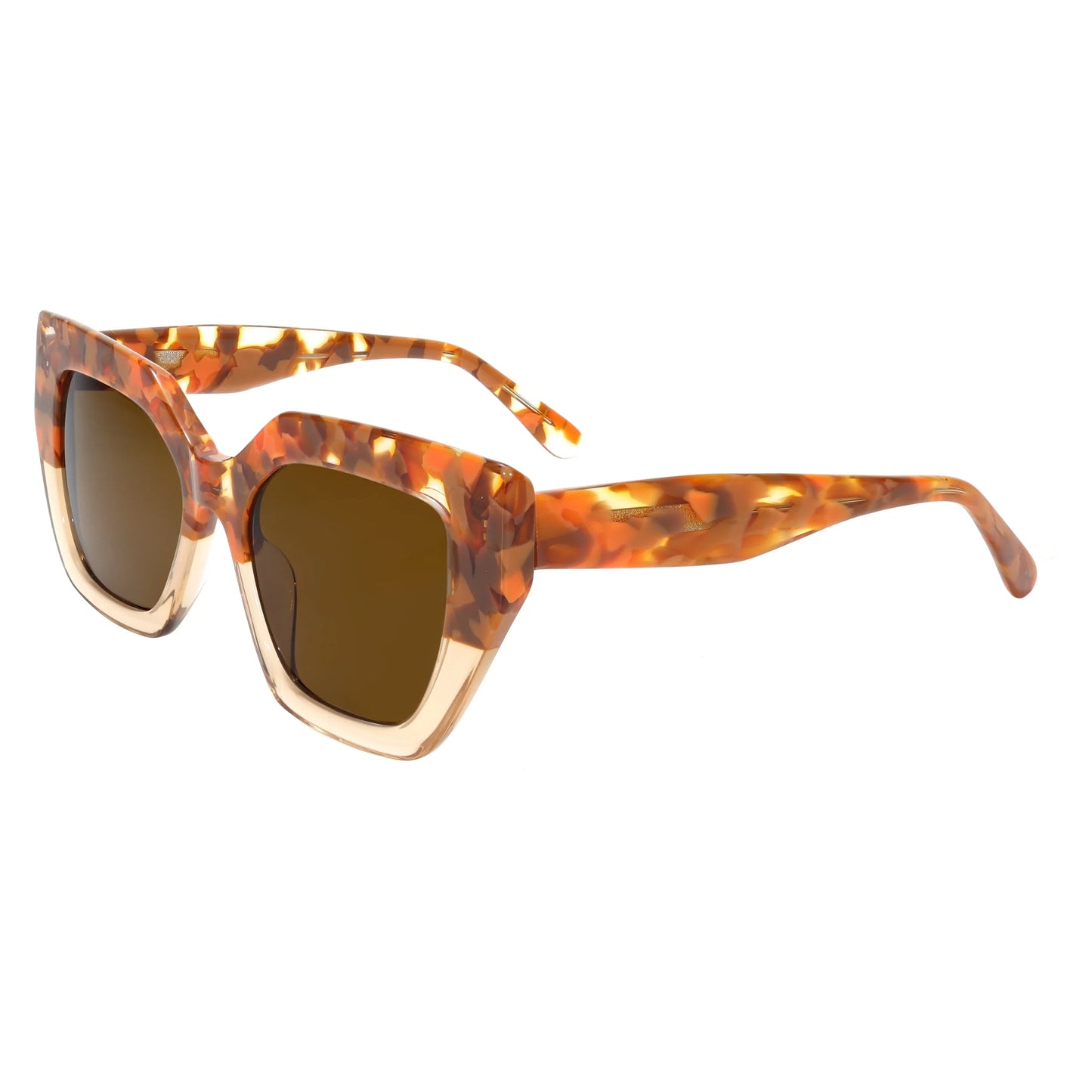 Retro Sunglasses for All Asymmetric Square Frame UV400 Lens  Women Polarized UniversalFashion Lightweight Crafted