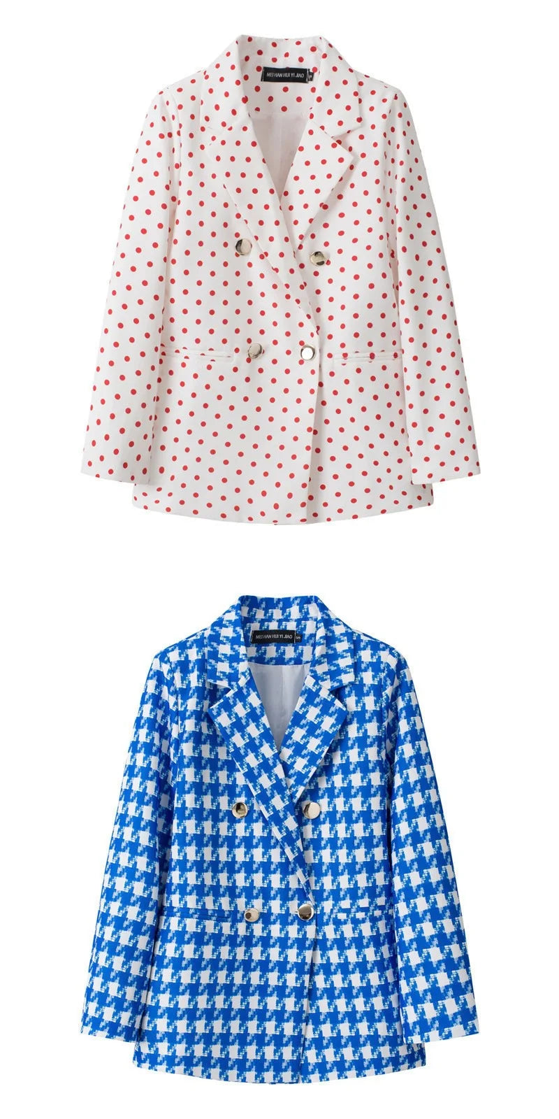 Casual Plaid Women's Suit Jacket Spring Autumn New Style Large Size Street Style Top Quality Polyester Commute Style Fashionable