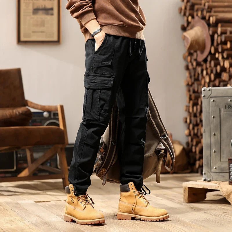 New Men Fashion Military Cargo Army Pants Slim Regualr Straight Fit Cotton Multi Color Camouflage Green Yellow Trousers BL7606
