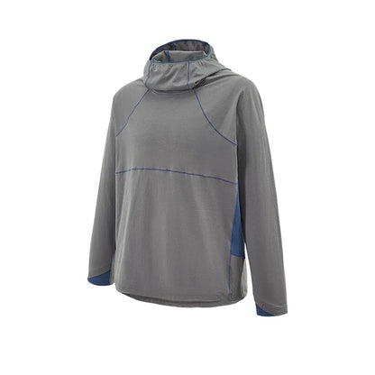 Unisex  Breathable T-Shirt, Moisture Wicking Quick-Dry Hooded, Outdoor Sports Tech Wear Hooded Long-sleeve Tracksuit