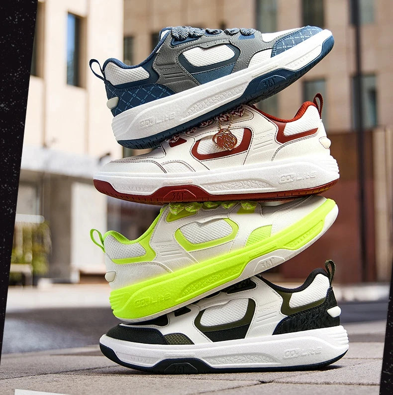Men Board Shoes Synthetic Leather Upper Comfort Chunky Anti-slip Durable Commuter Sneakers Male 672616614
